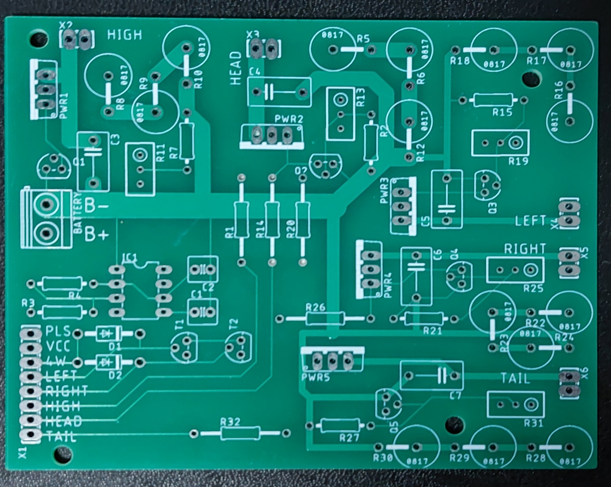 The produced circuit board