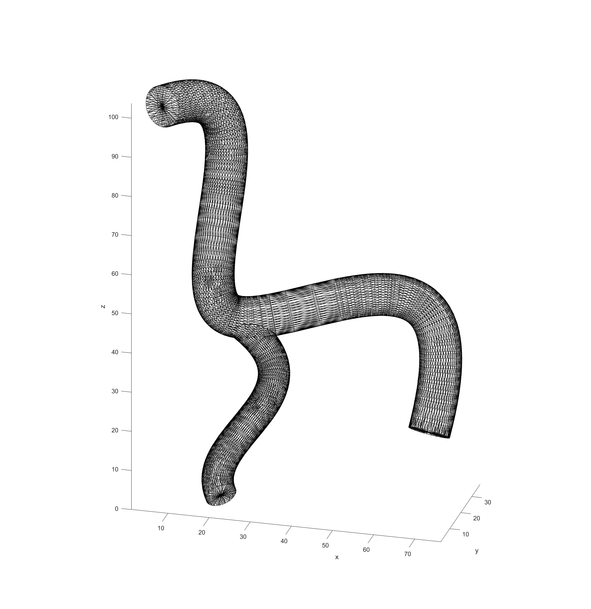 The STL model as loaded into MATLAB