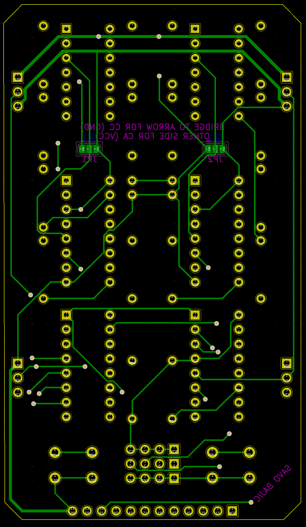 Bottom layout of the display module