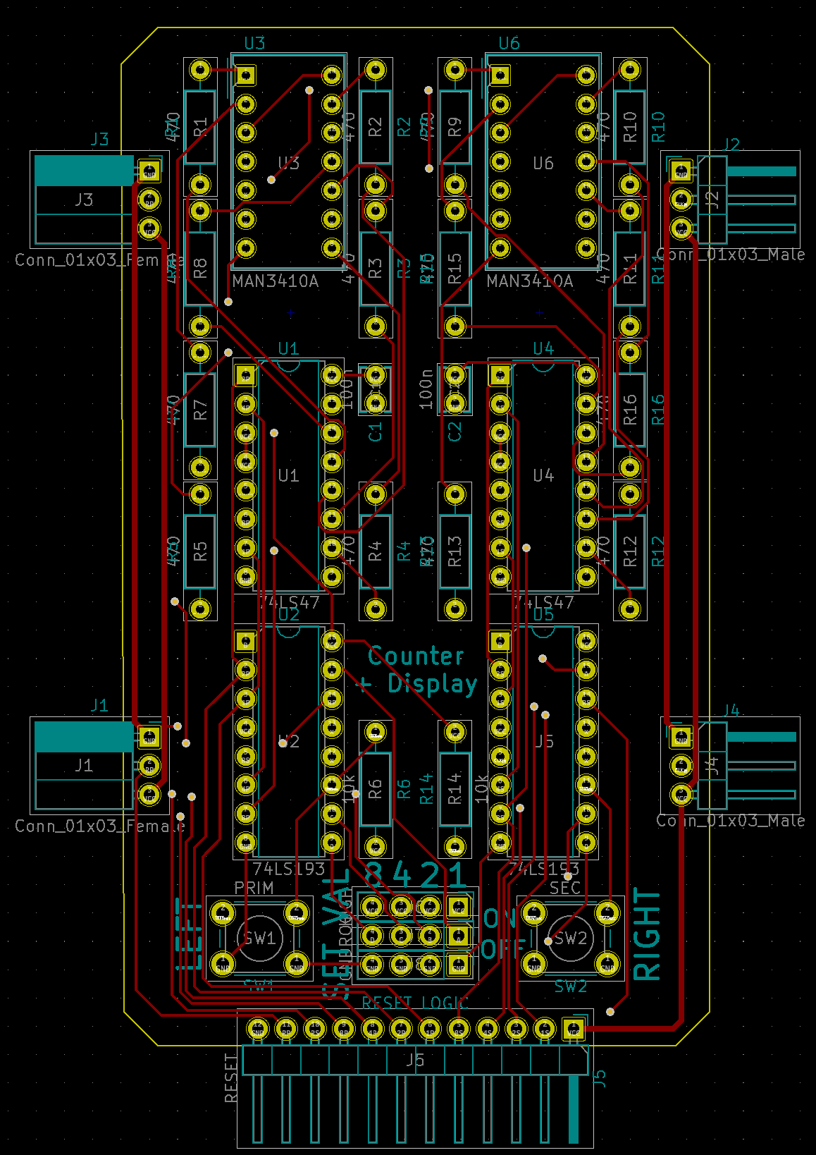 Top layout of the display module