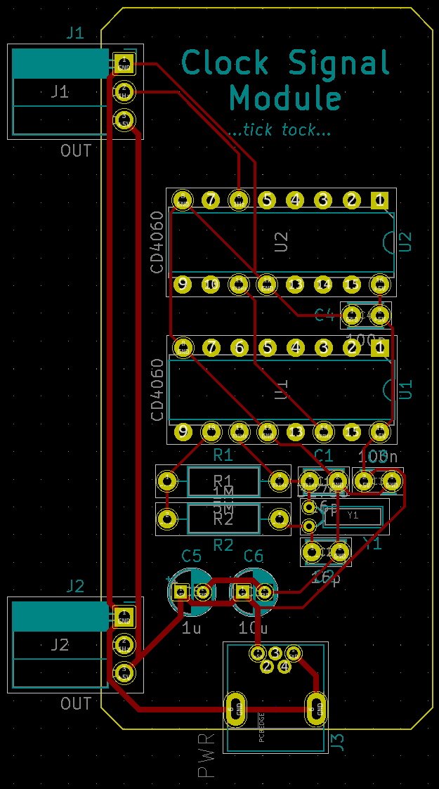 Top layout of the signal module