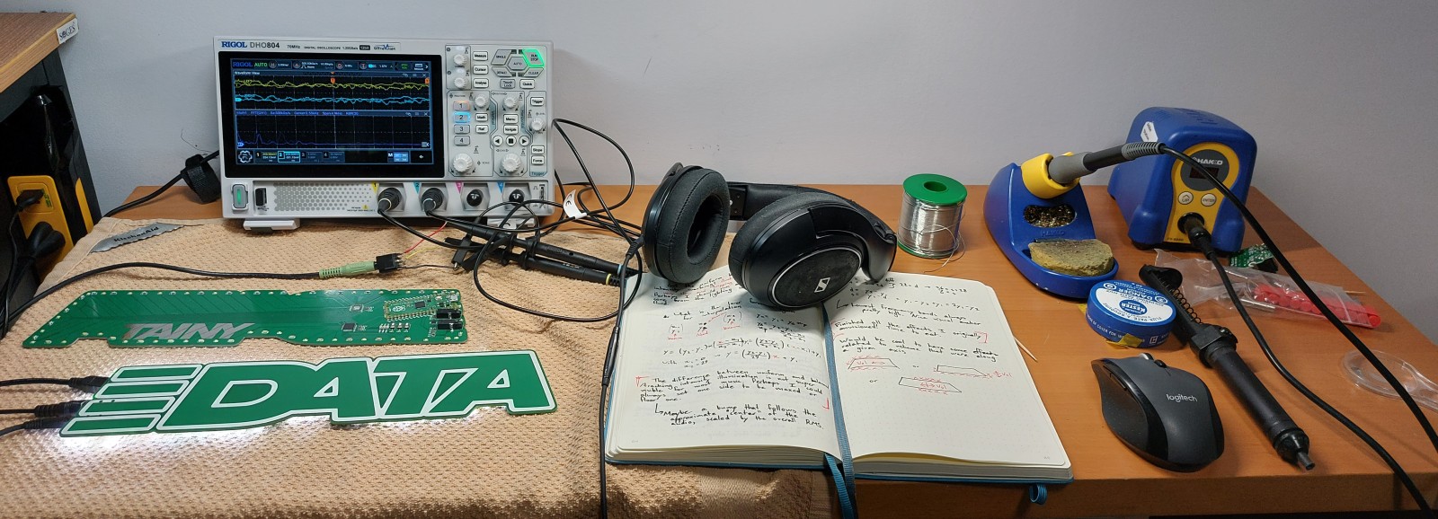 A small parting arrangement of the DATA system on my work tables