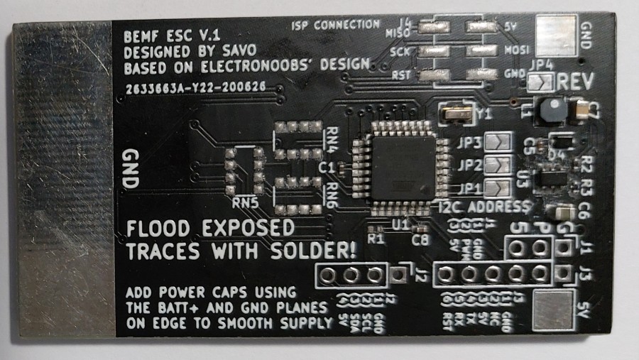 The assembled control and voltage regulator side