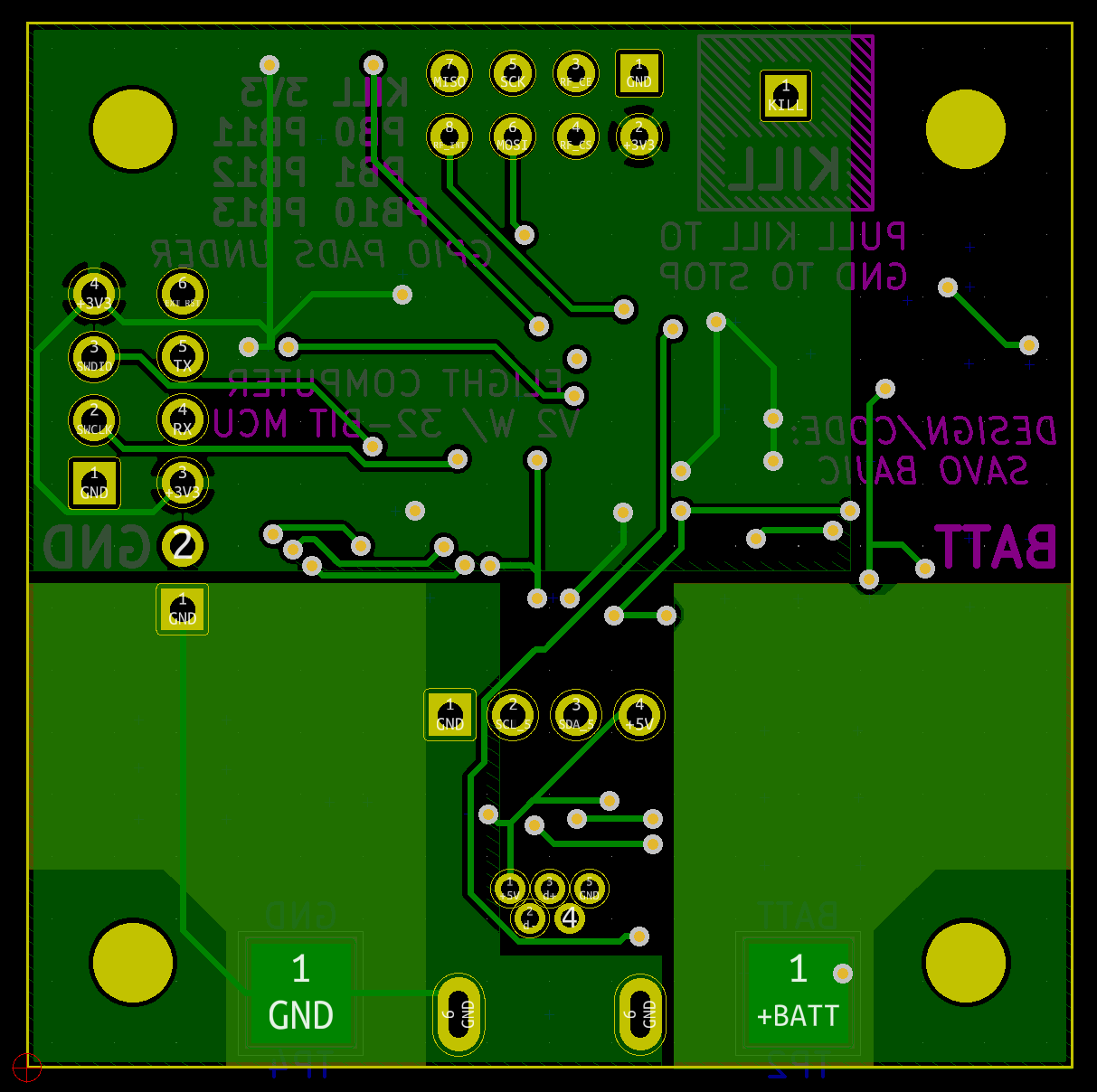 The layout of the control and voltage regulator side