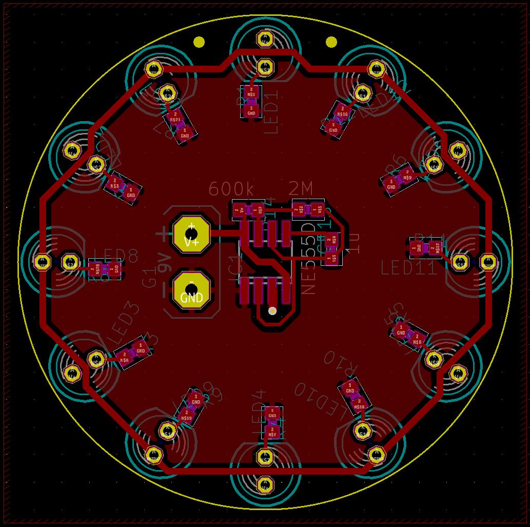 Layout of the circuit in EAGLE