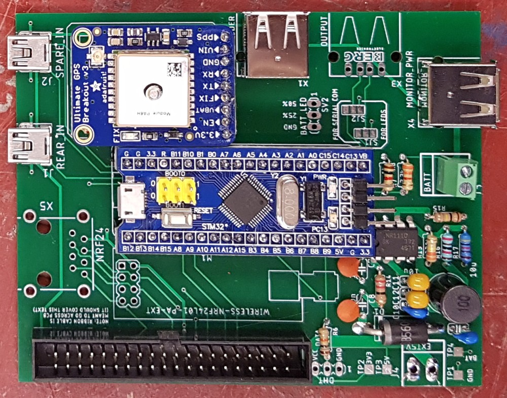 Assembled board for main display system