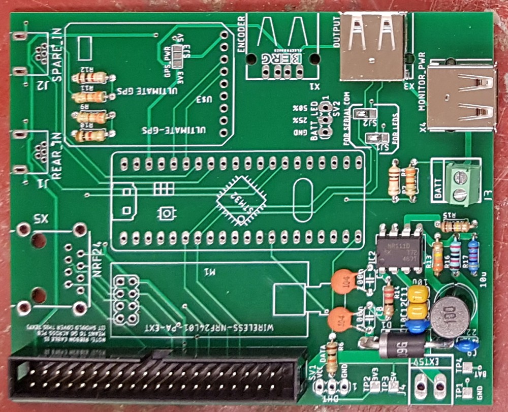 Assembled board for rear display system
