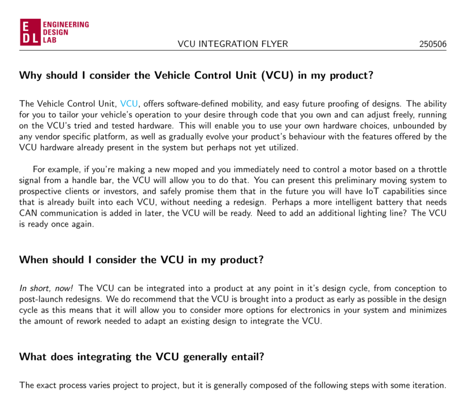 A snippet of the VCU flyer, look at that nice layout and header!