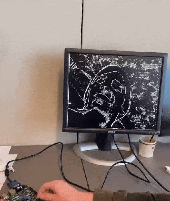 Demonstration of the initial edge detection system (without any denoising)