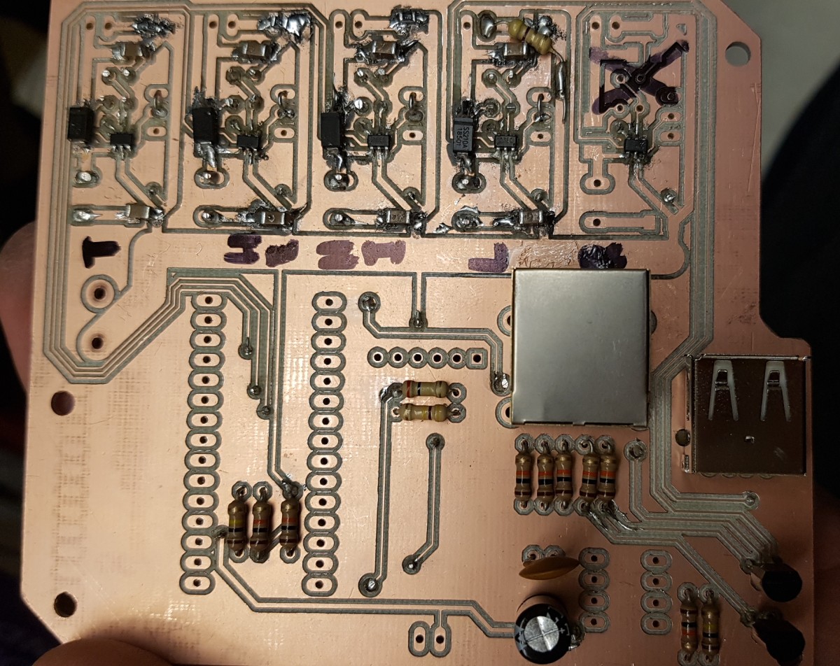 The front of the milled board